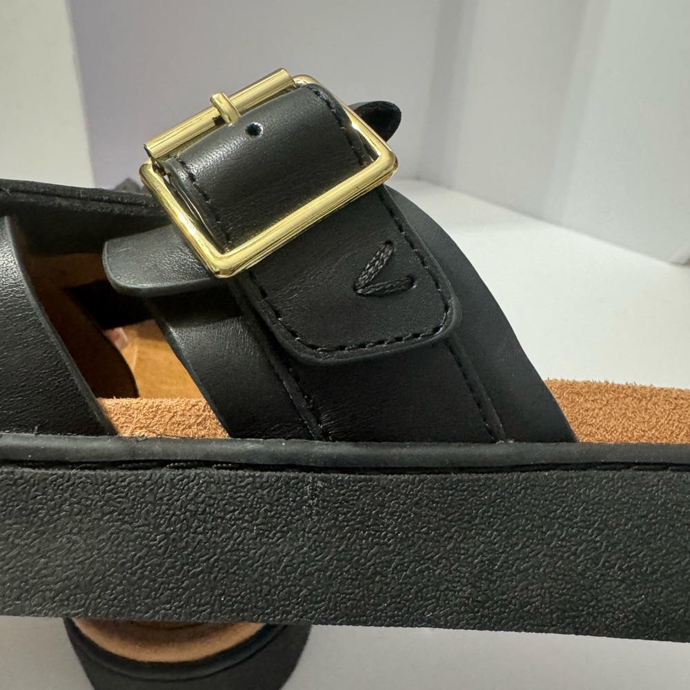 Vionic Black Fringe Sandals - Picture 5 of 6
